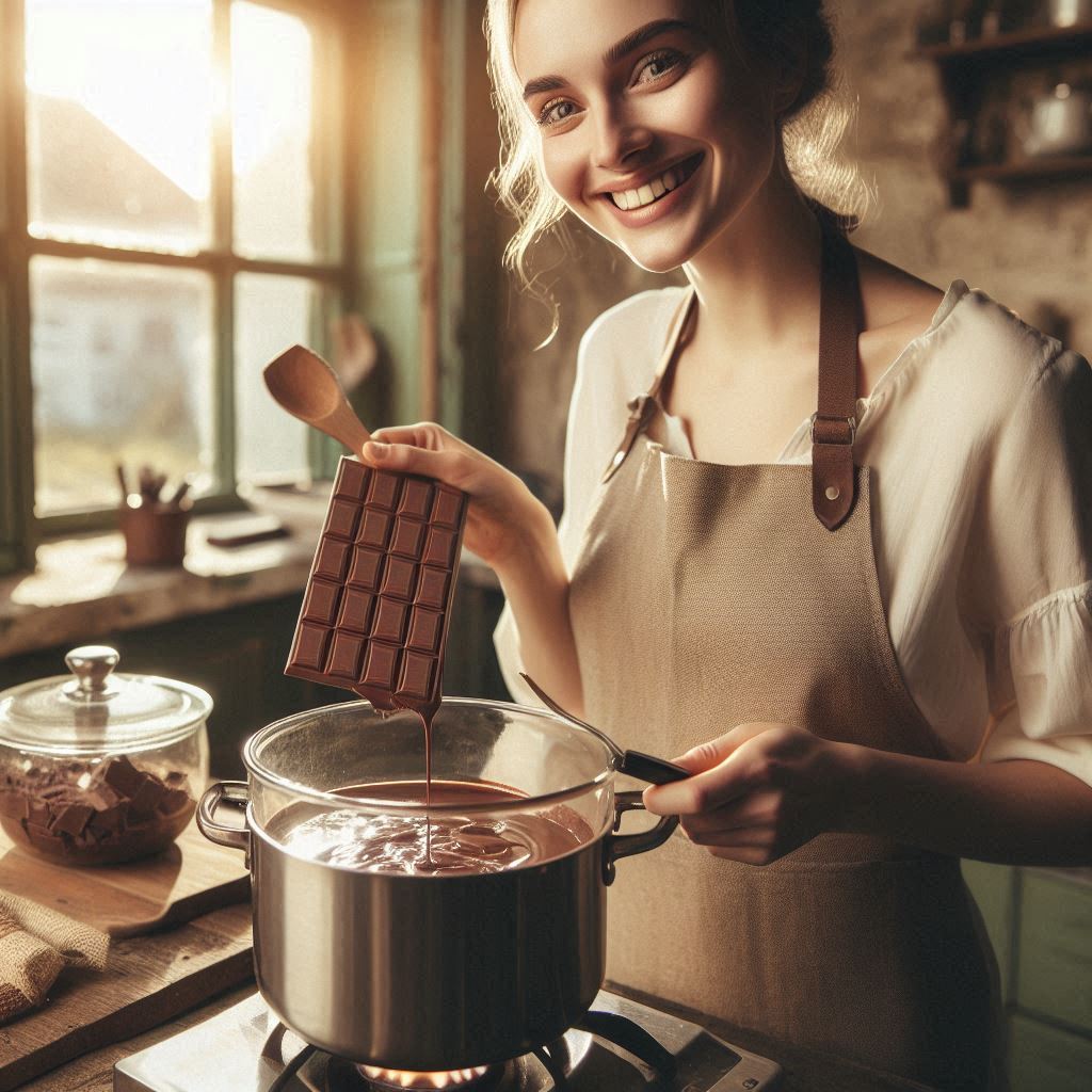 How do you melt Baker's German chocolate?