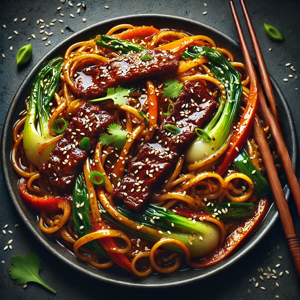 Sticky Beef Noodles