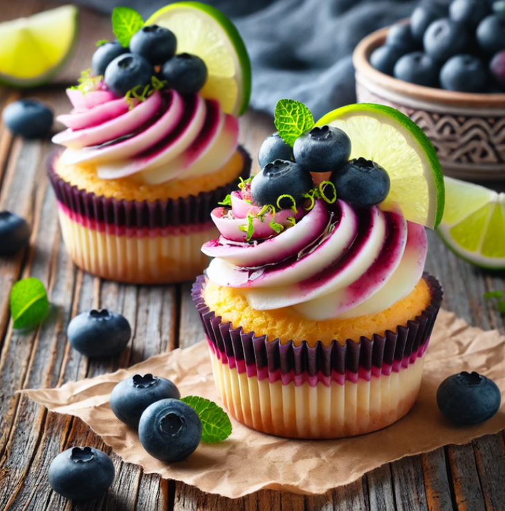 Philadelphia blueberry lime cheesecake cupcakes