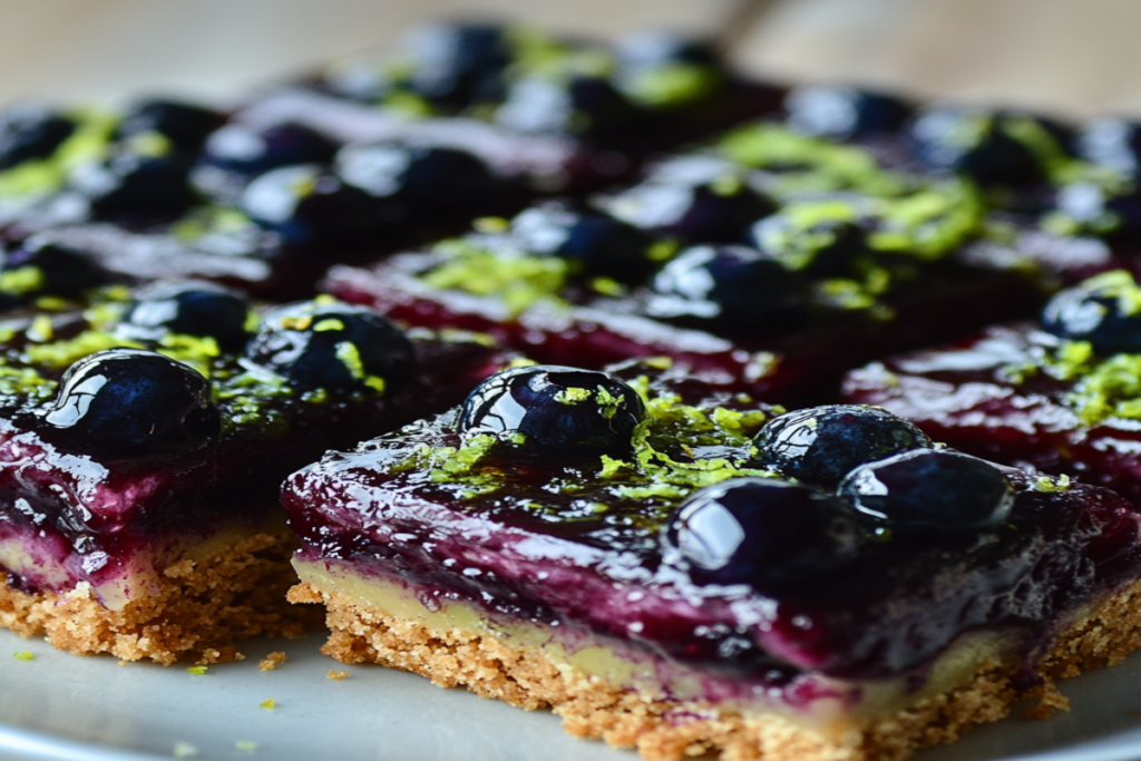 Blueberry lime bars