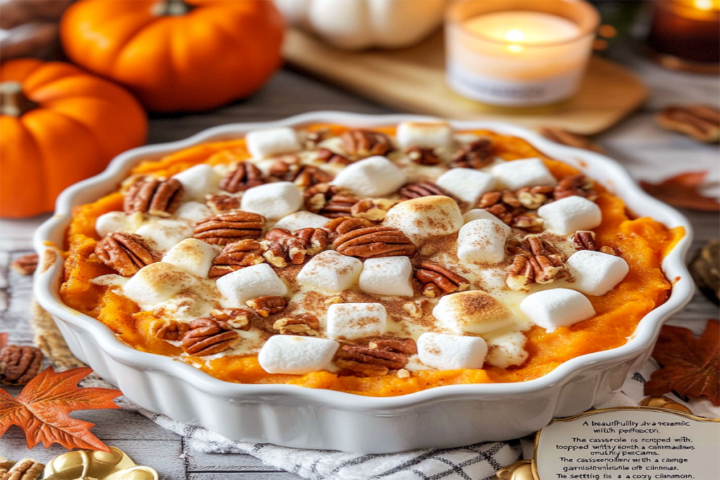 What is sweet potato casserole made of?