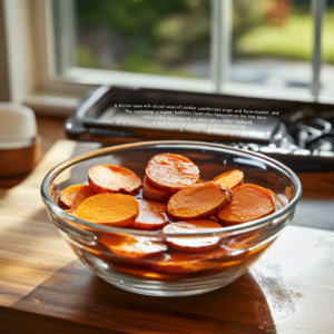 Why do you soak sweet potatoes before baking?