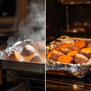 Is it better to boil or bake sweet potatoes for casserole?