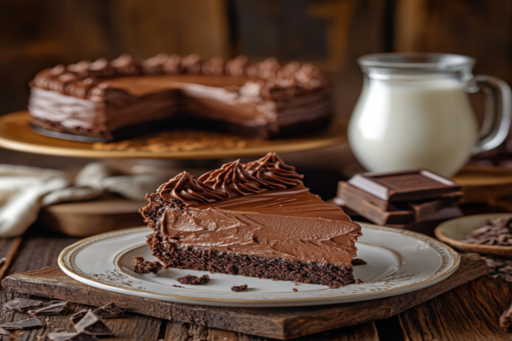 What is the difference between chocolate pie and chocolate cake?