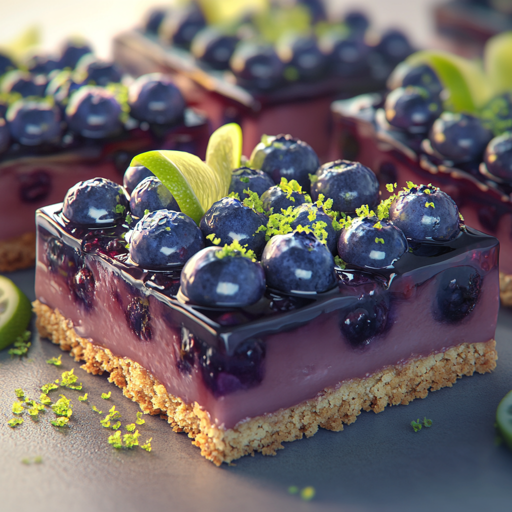 Blueberry lime bars