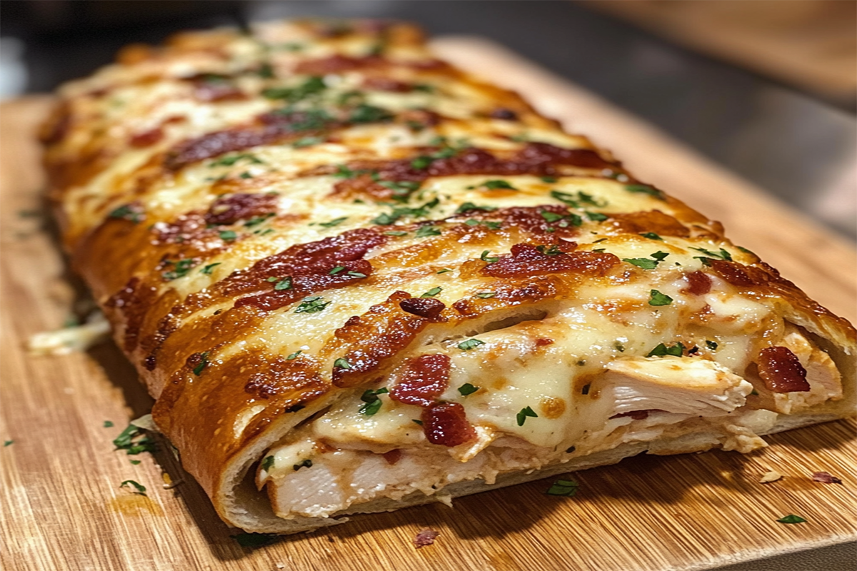 Chicken Bacon Ranch Stromboli