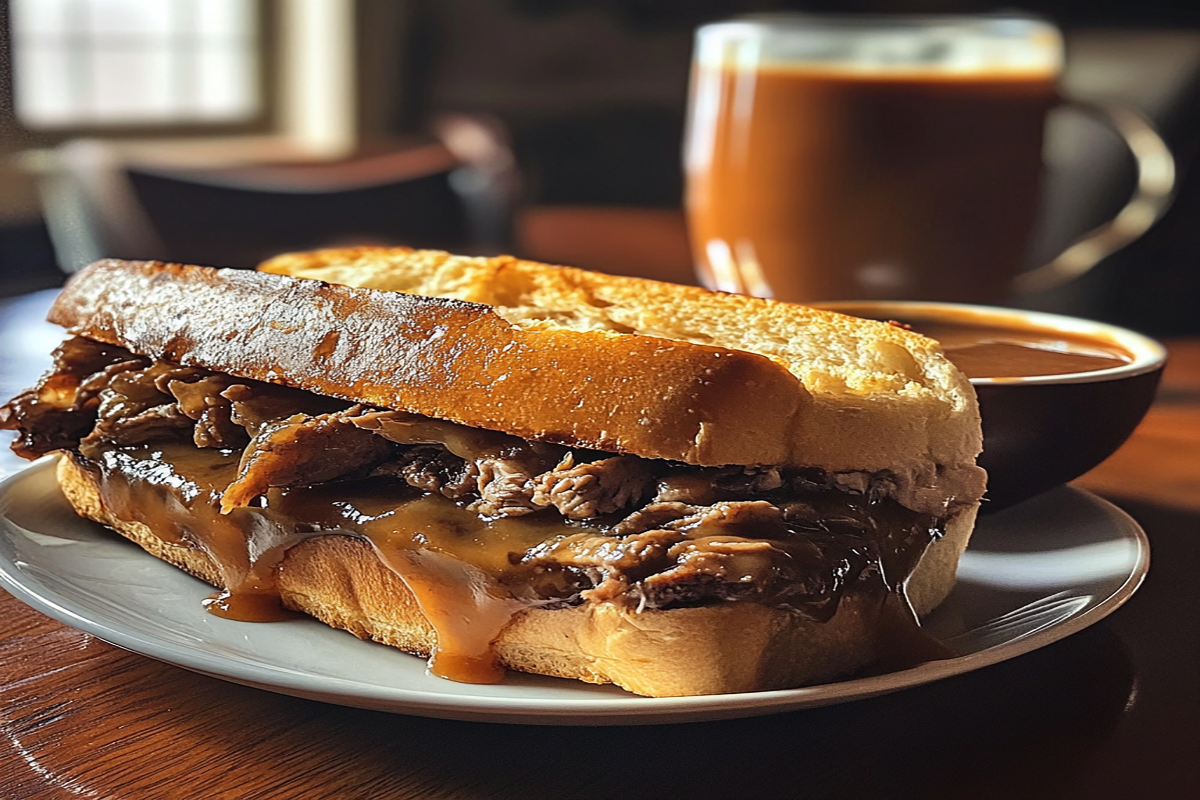 What is a French dip sandwich made of?