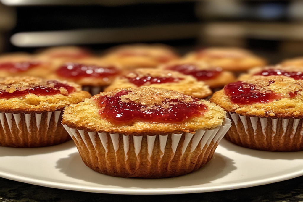Strawberry Jam-Filled Muffins