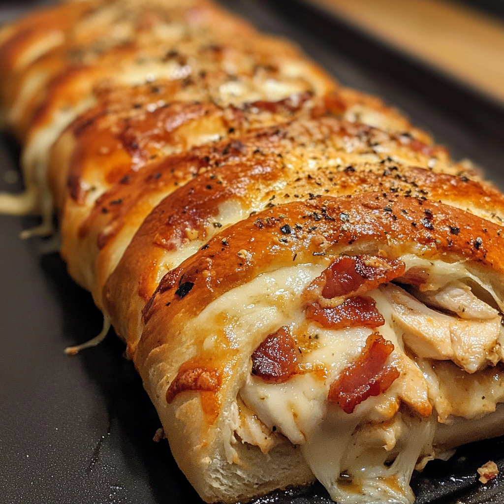 Chicken Bacon Ranch Stromboli