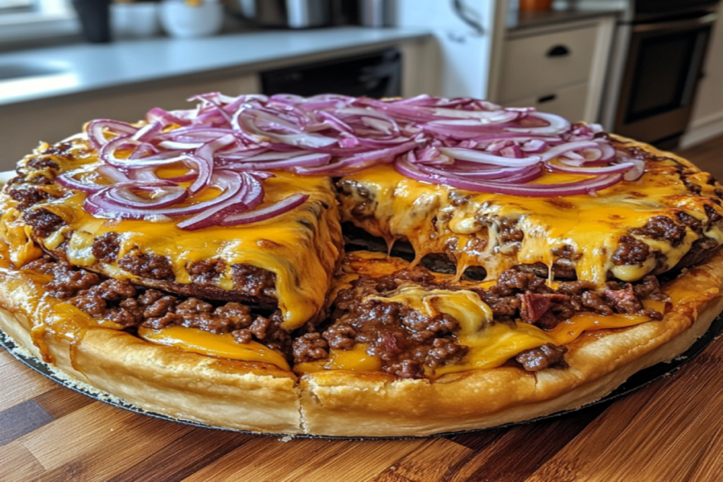 How many calories are in a cheeseburger pie?